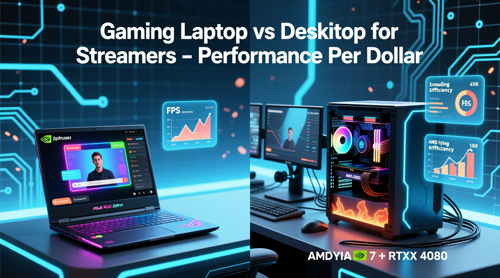 gaming laptop vs desktop for streamers which setup gives better performance per dollar