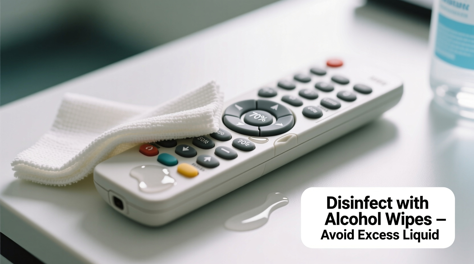 how to disinfect shared remotes without damaging the buttons
