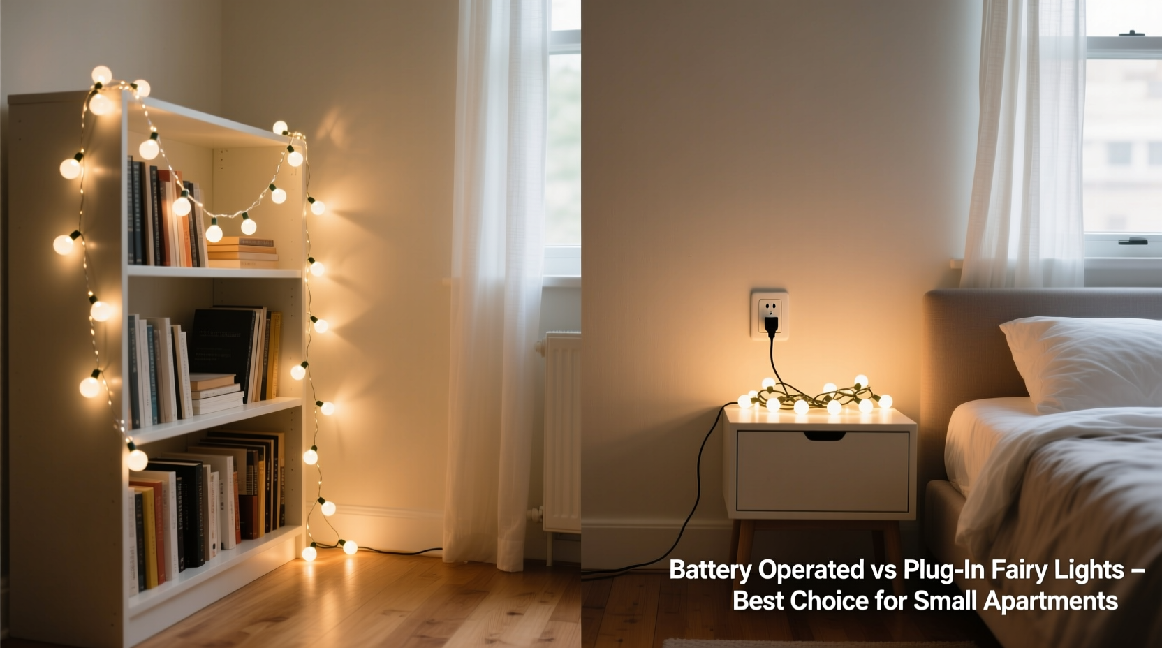 battery operated vs plug in fairy lights best choice for small apartments