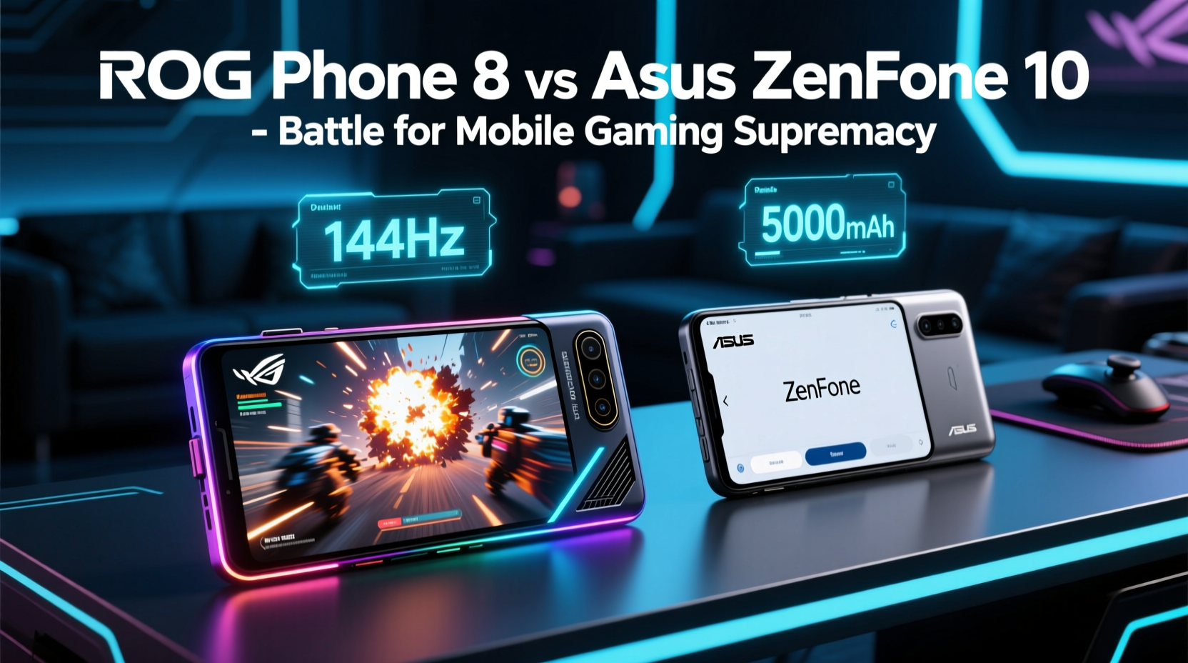 rog phone 8 vs asus zenfone 10 which is better for mobile gamers