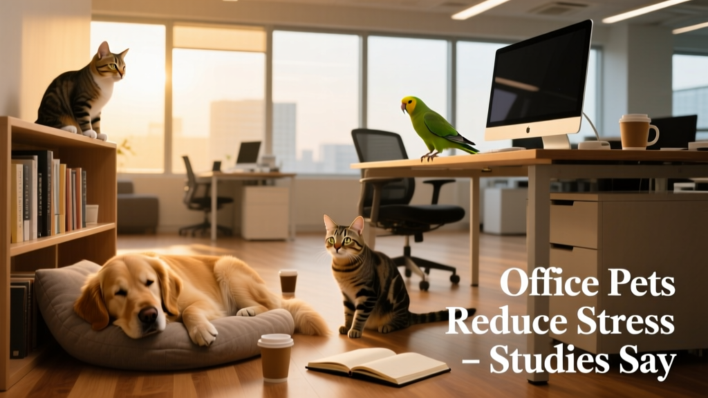 Office Pets Can Make You Less Stressed, Studies Say, and Furry Co-Workers Rank High at Some Companies