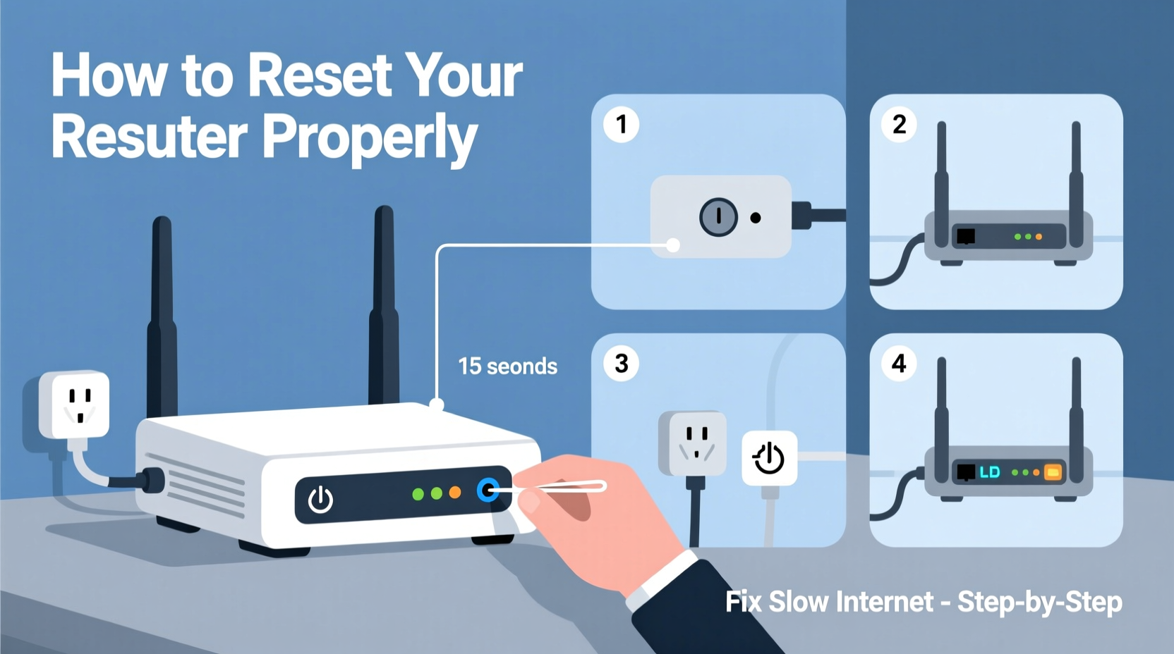 how to reset a router properly to fix slow internet issues