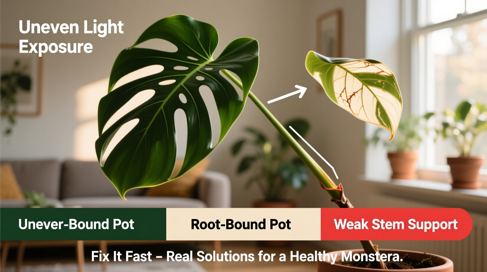 5 Ways to Fix a Leaning Monstera | TheHomeSprouts