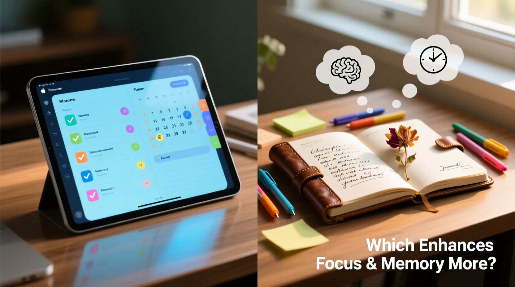 digital planner vs paper journal which improves focus and memory