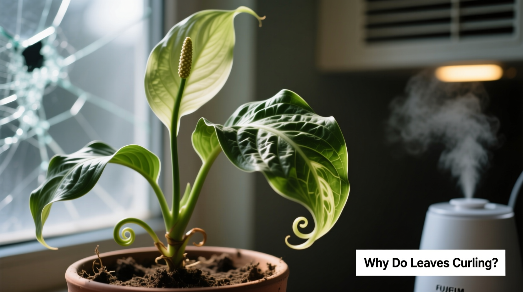why do my houseplant leaves curl and what environmental fix works fastest