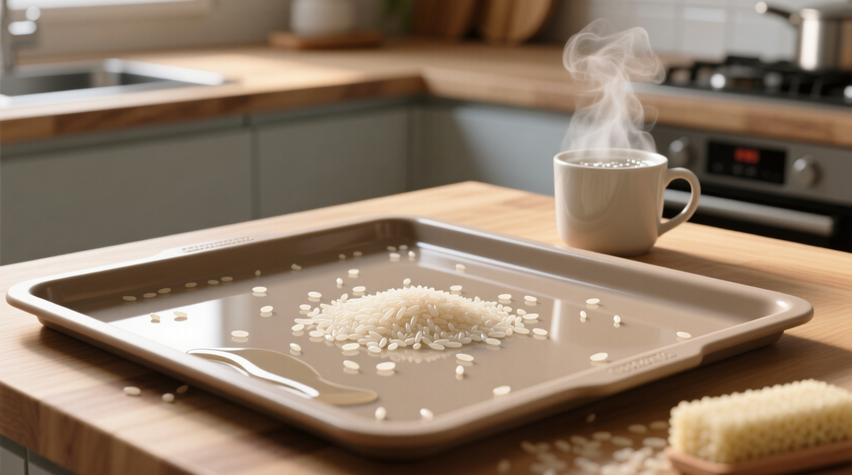 eco friendly cleaning tips rice hot water for silicone