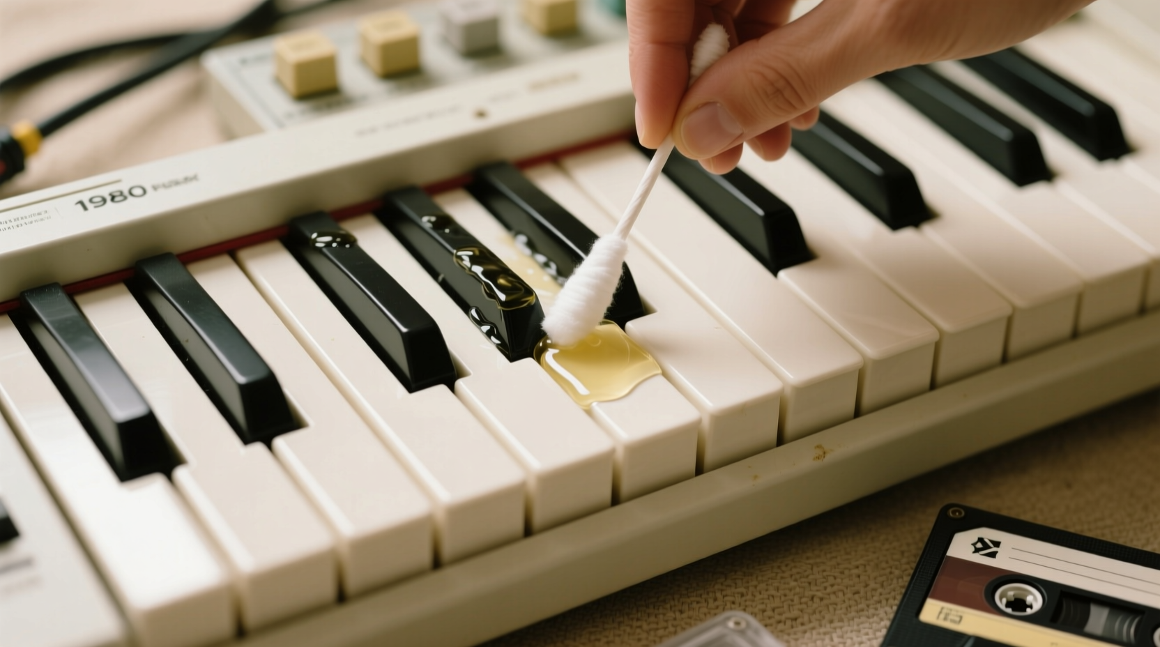 eco friendly cleaning tips for vintage synth keys