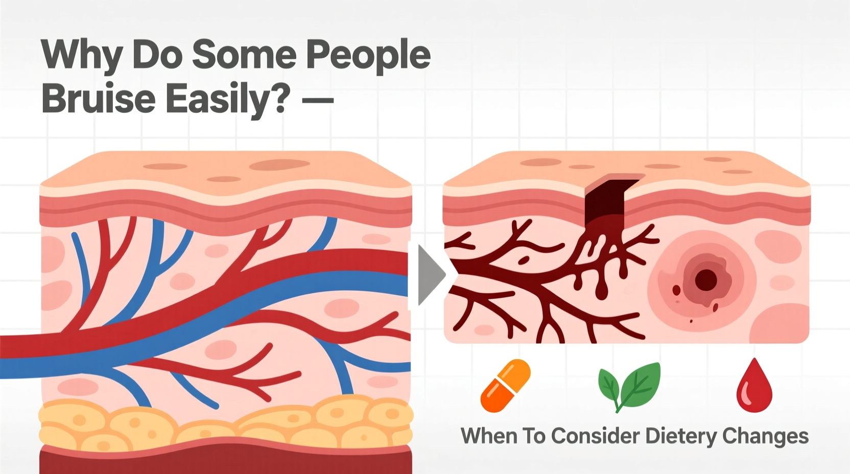 why do some people bruise easily and when to consider dietary changes