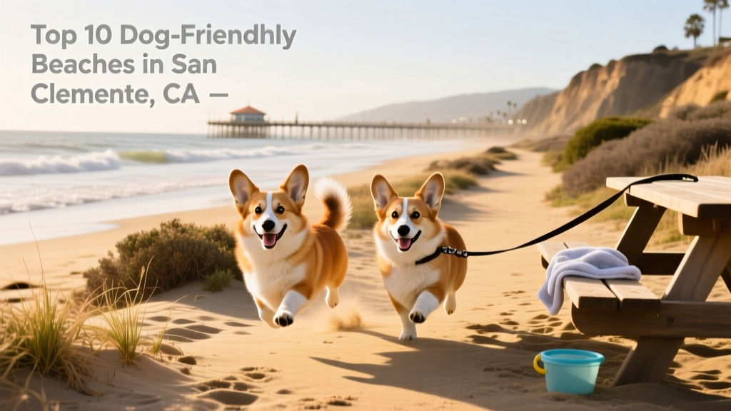 two Happy welsh corgi pembroke dogs at a beach