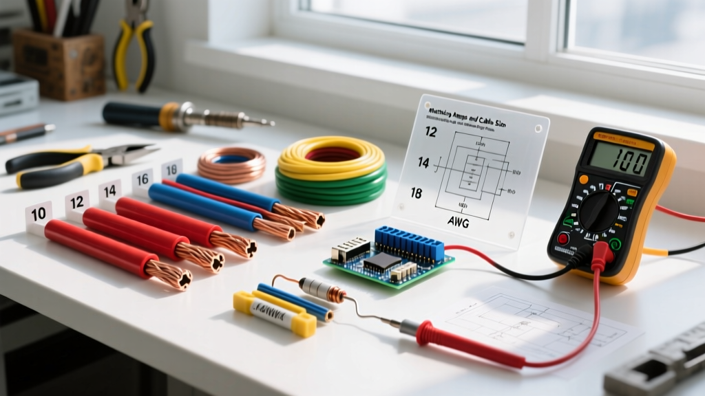 Matching Amps and Cable Size: AWG Sizing, Ampacity, and Voltage Drop Rules