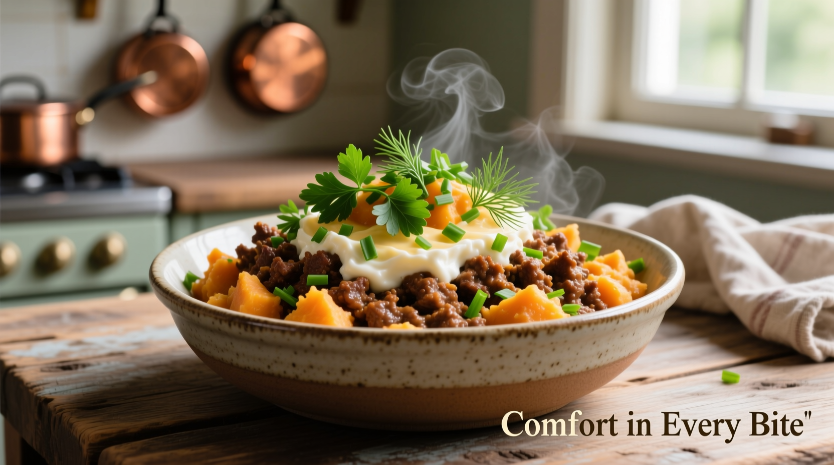 ground beef sweet potato cottage cheese bowl recipe