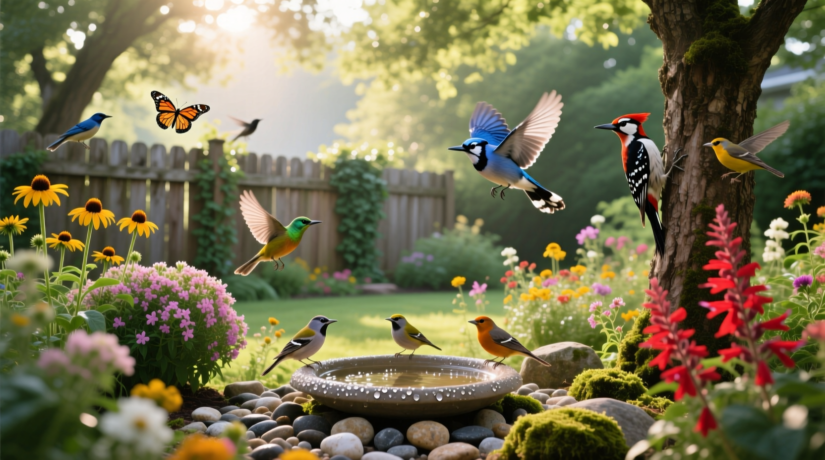 attract diverse birds to yard