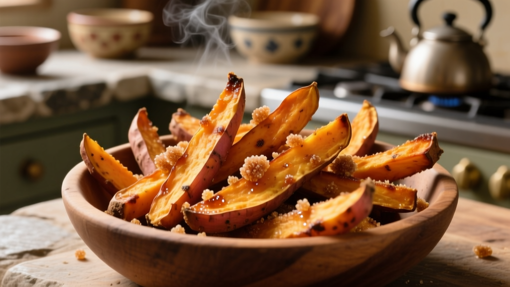 Brown Sugar Sweet Potato Fries Air Fried (Crispy!)