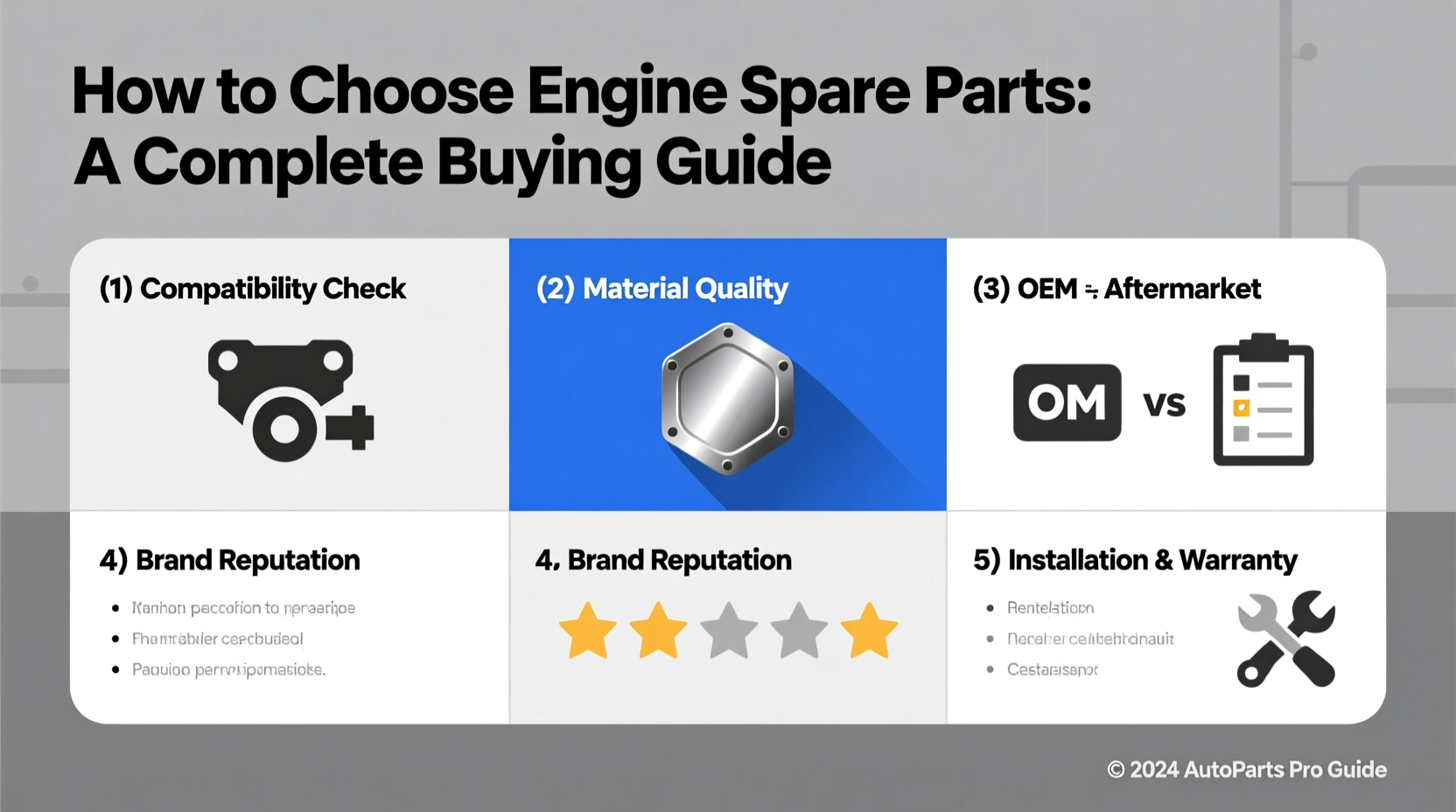 How to Choose Engine Spare Parts: A Complete Buying Guide
