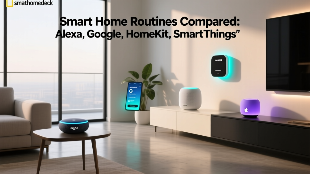 Smart Home Routines Compared: Alexa, Google, HomeKit, SmartThings