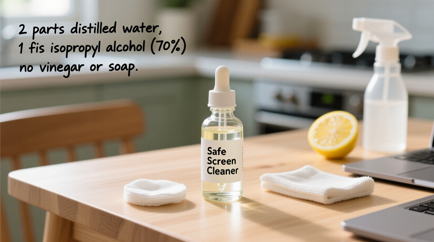 how to make a diy screen cleaner for phones and laptops safely