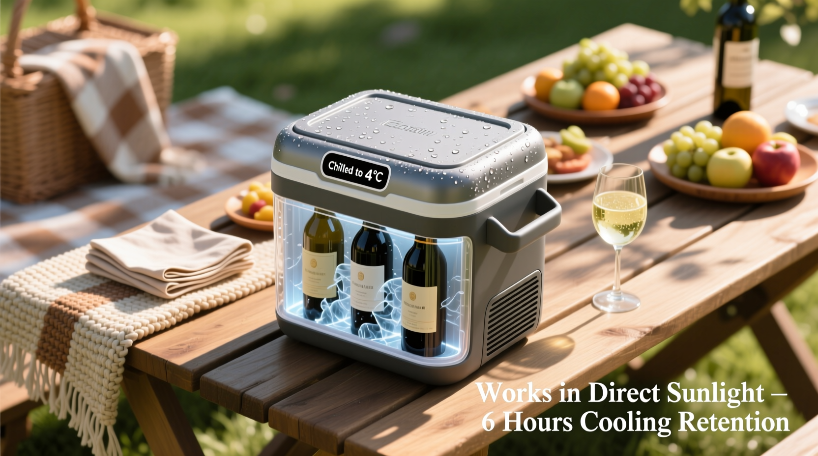 portable wine coolers for picnics do they work in direct sunlight