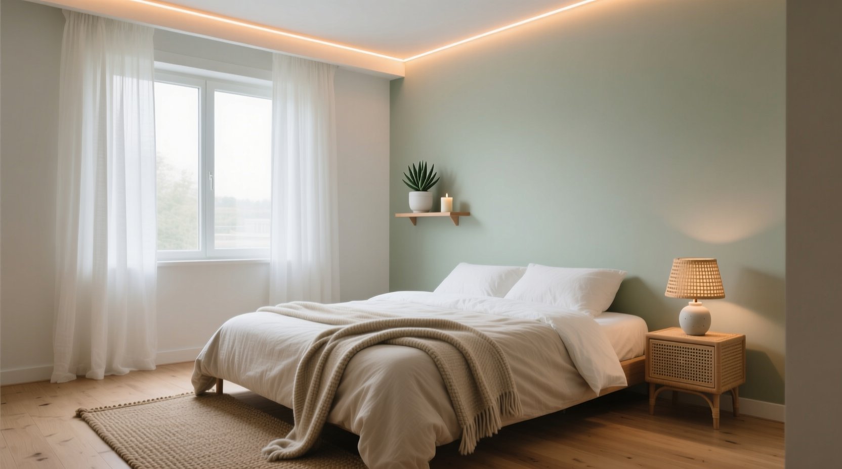 how to create a calming bedroom space with zero renovation