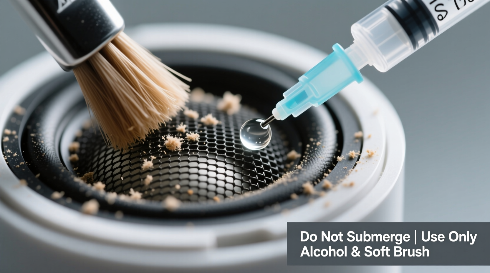 how to clean a clogged airpod speaker without damaging the mesh