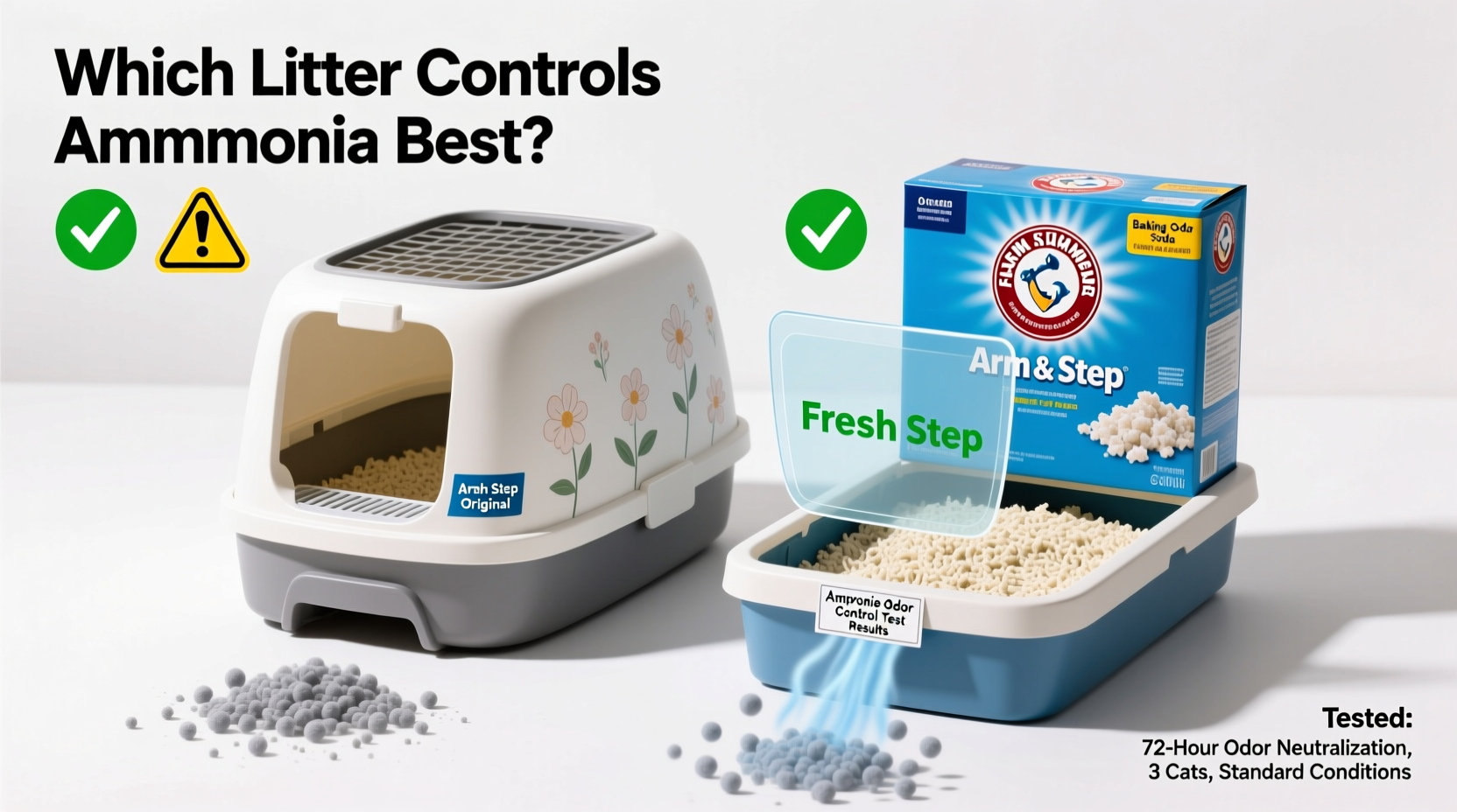 fresh step vs arm and hammer litter which controls ammonia odor best