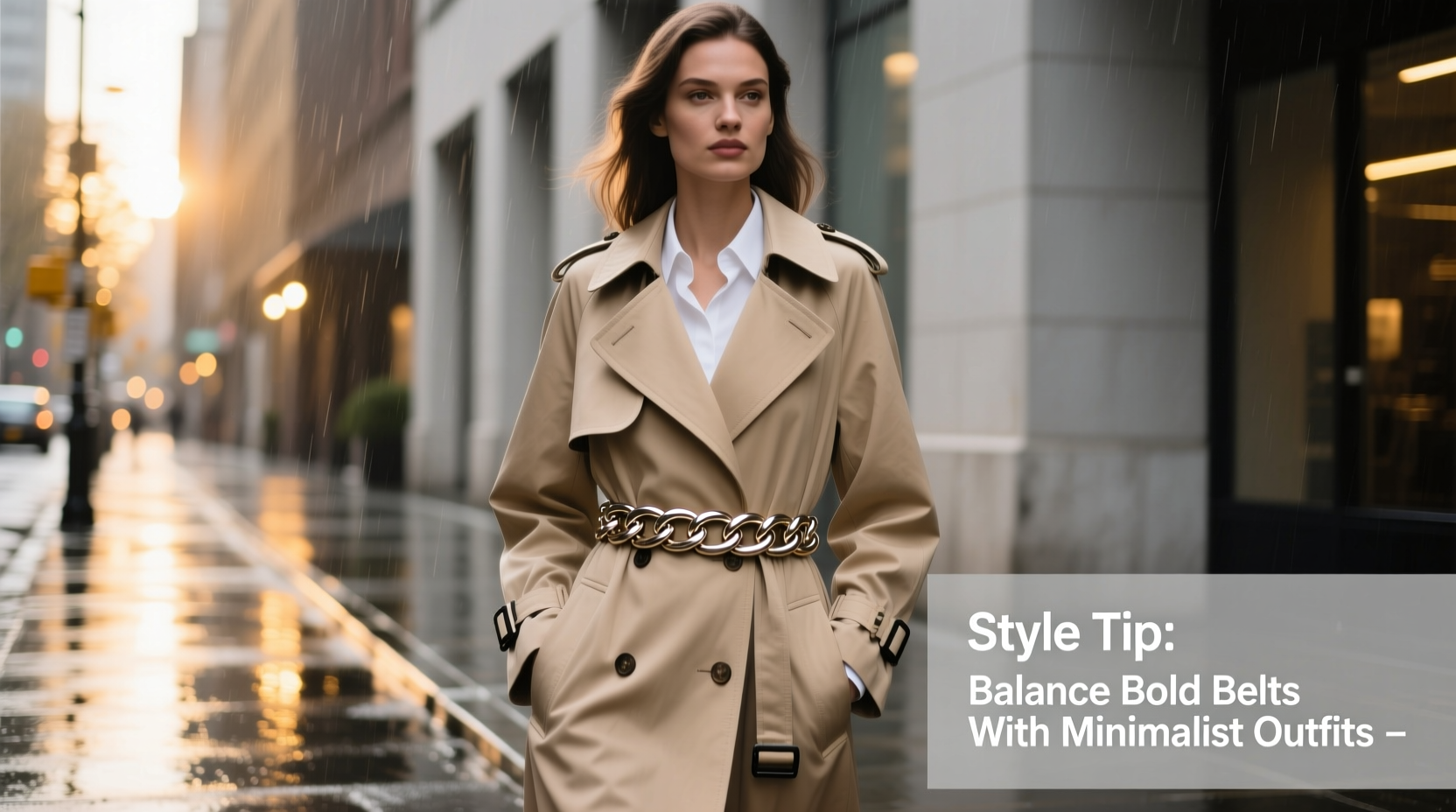 how to style a chunky chain belt without overpowering your outfit