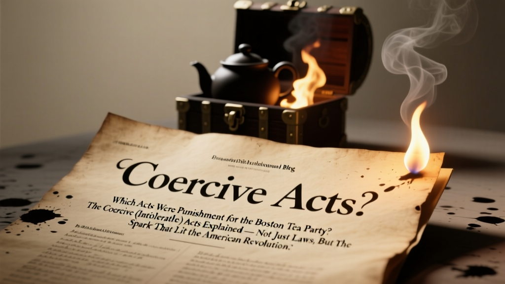 Coercive Acts: Punishment for Boston Tea Party