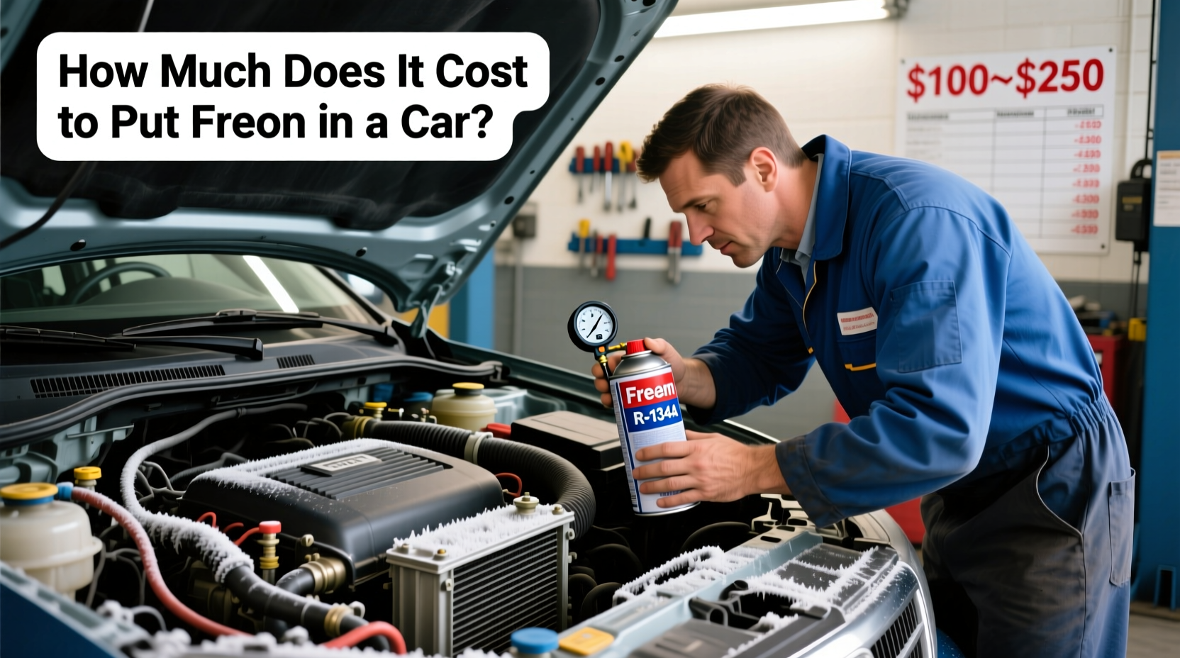how much does it cost to put freon in car