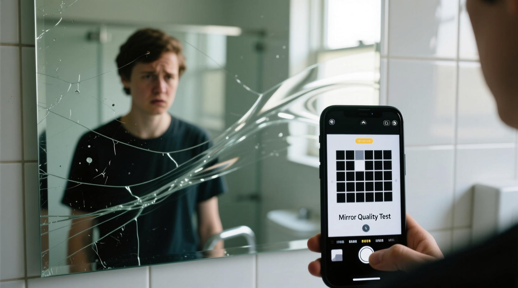 why is my reflection blurry in certain mirrors and how to test quality