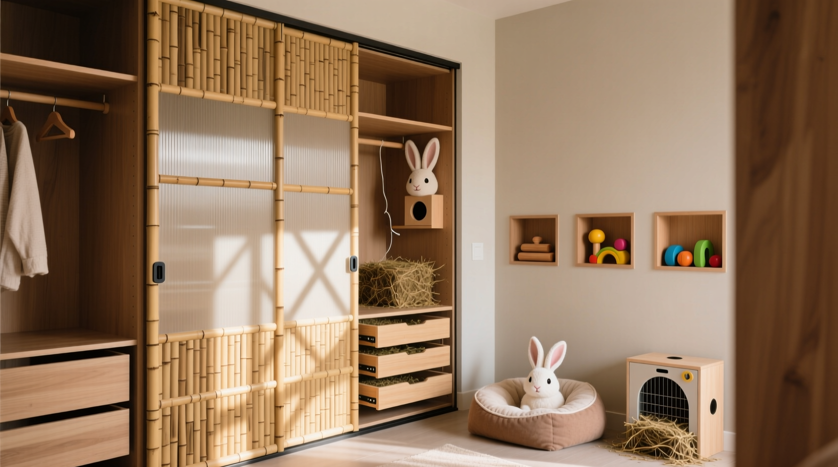 closet organization tips for rabbit owners