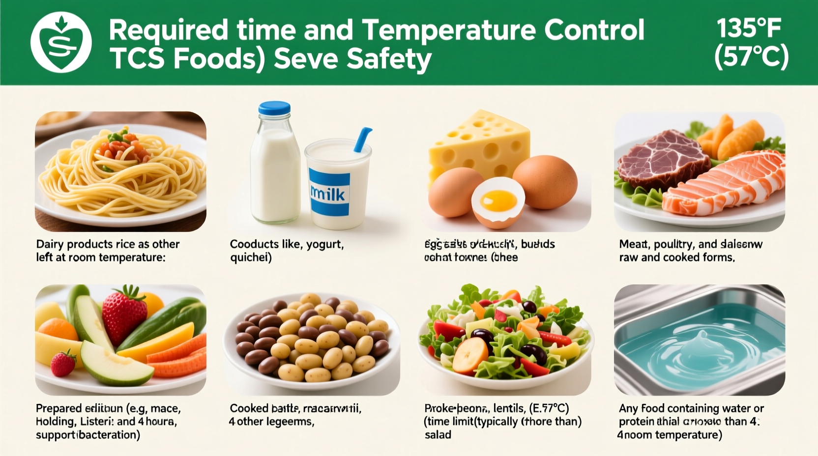 what food items need time and temperature control for safety