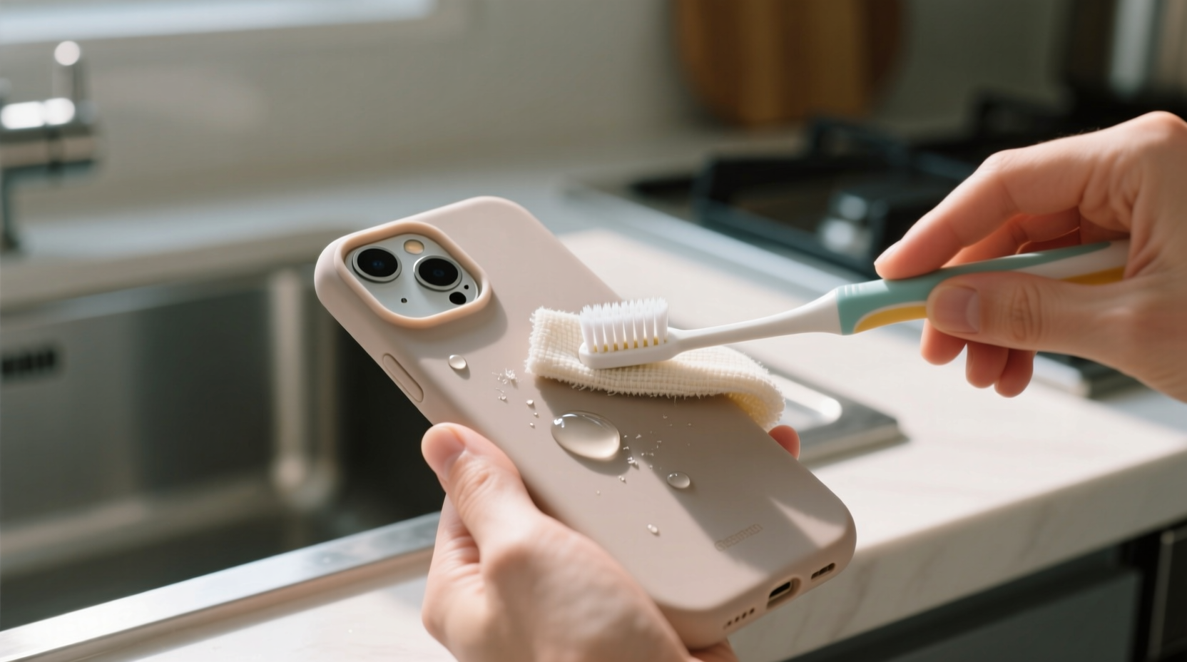 how to clean silicone phone cases without scratches