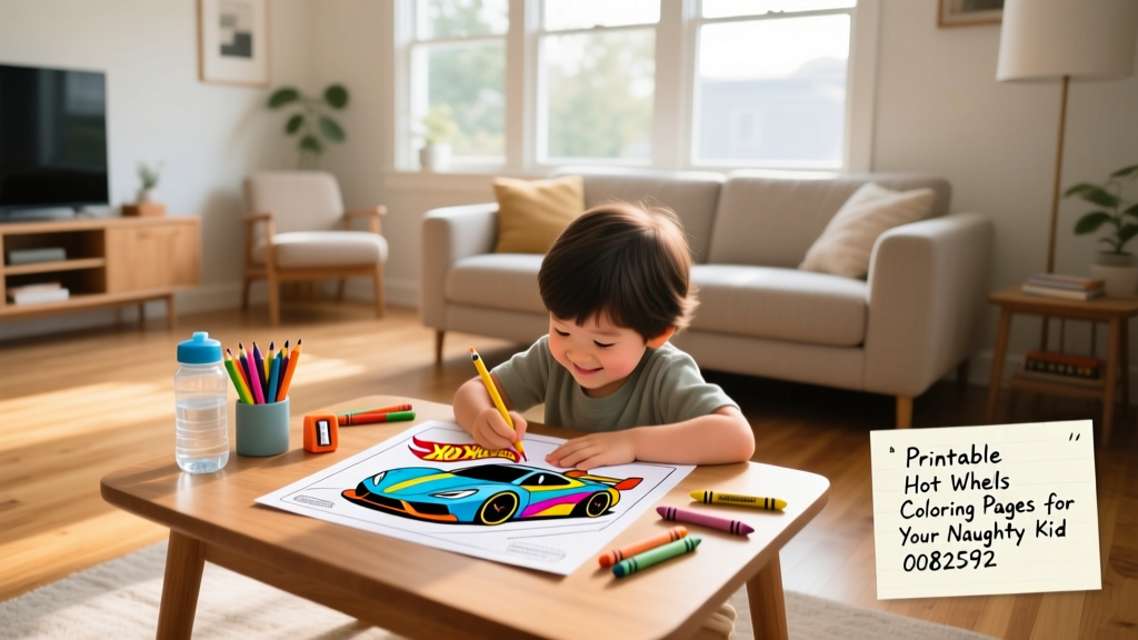 Printable Hot Wheels Coloring Pages for Your Energetic Kid: Calm, Creative, and Car-Crazy Fun