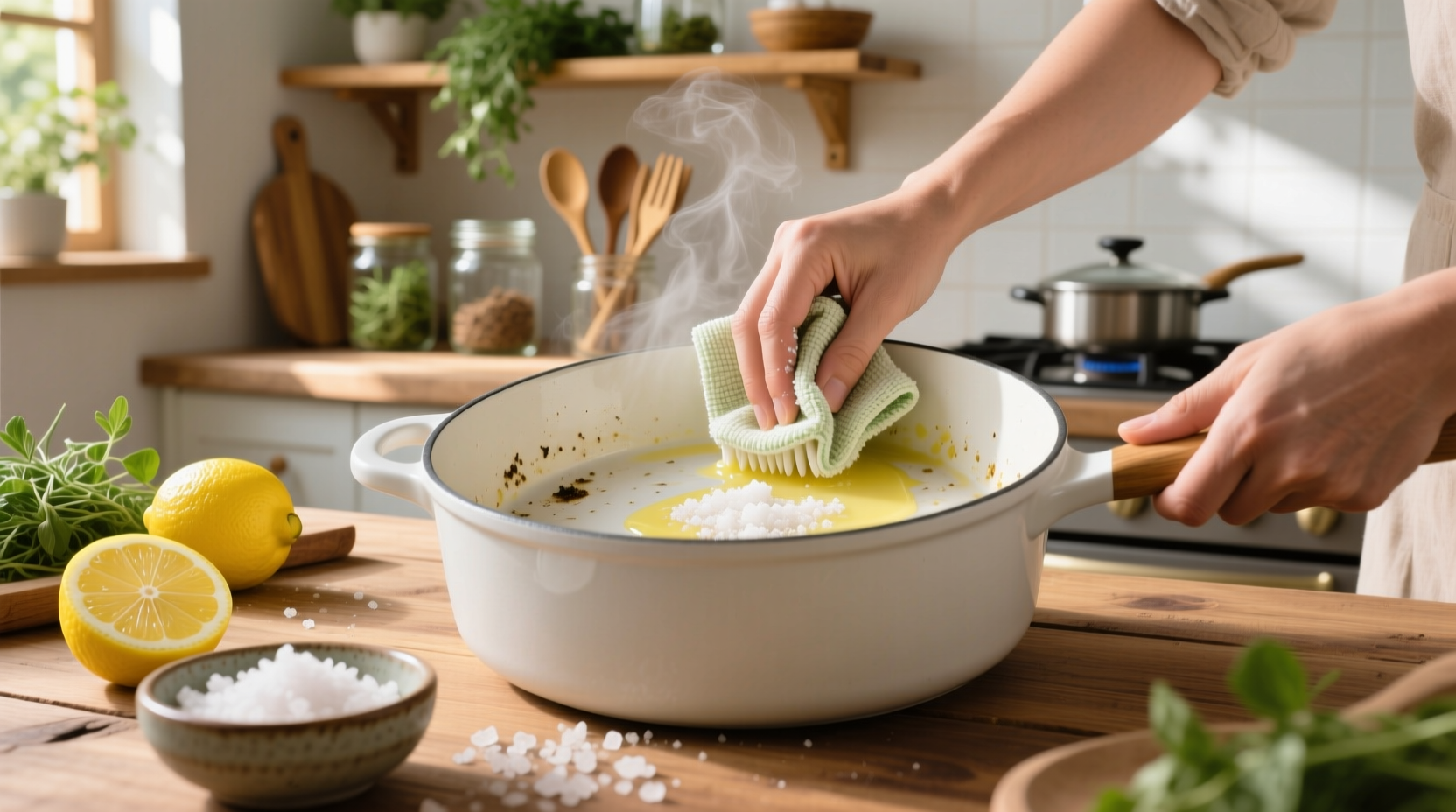 eco friendly ceramic cookware cleaning