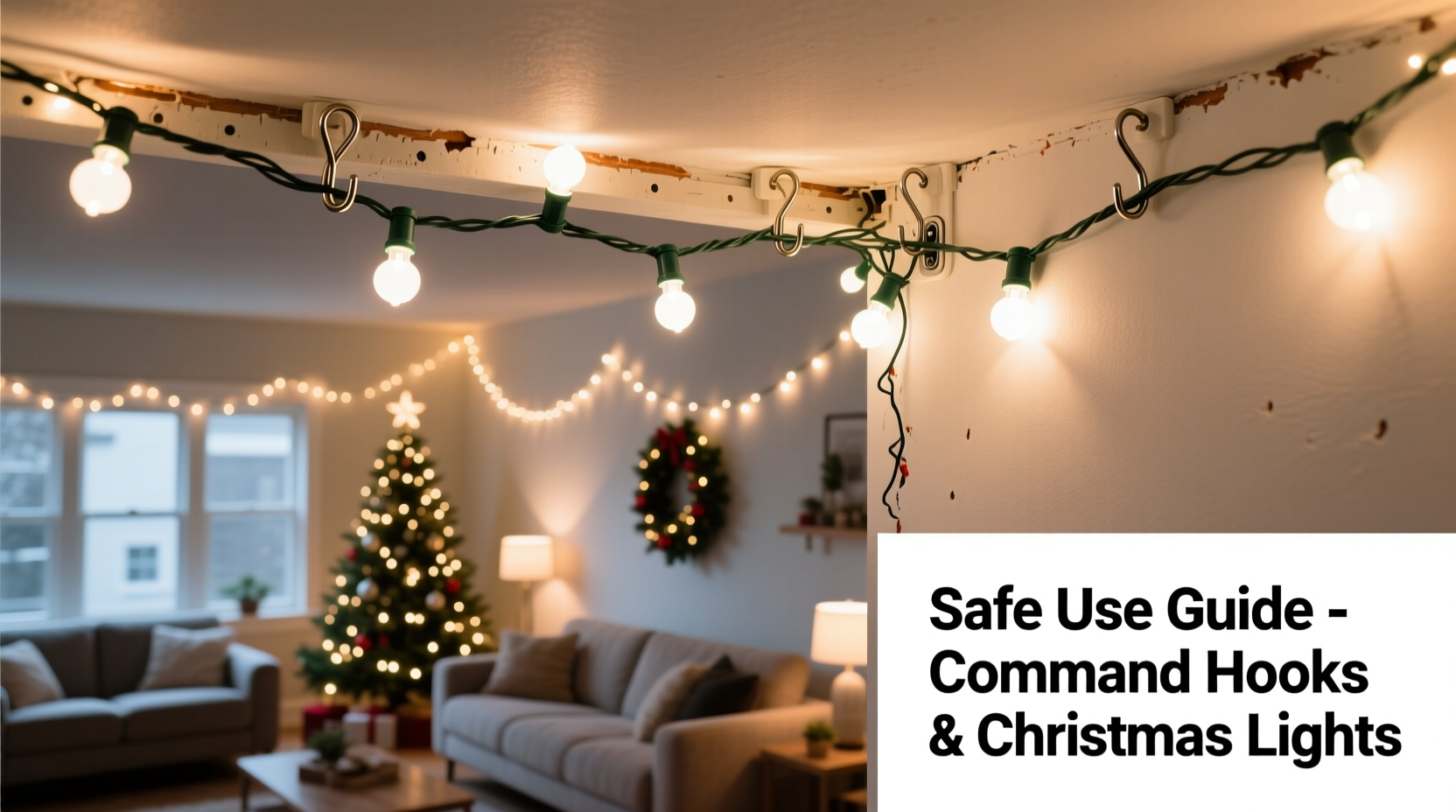 is using command hooks for christmas lights a fire hazard or totally safe