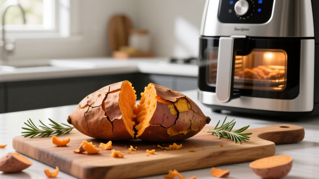 How to Bake a Sweet Potato in the Air Fryer (Crisp & Tender!)