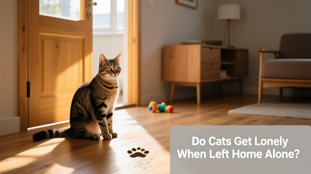 A cat watching the door expectantly as sunlight shifts across the floor