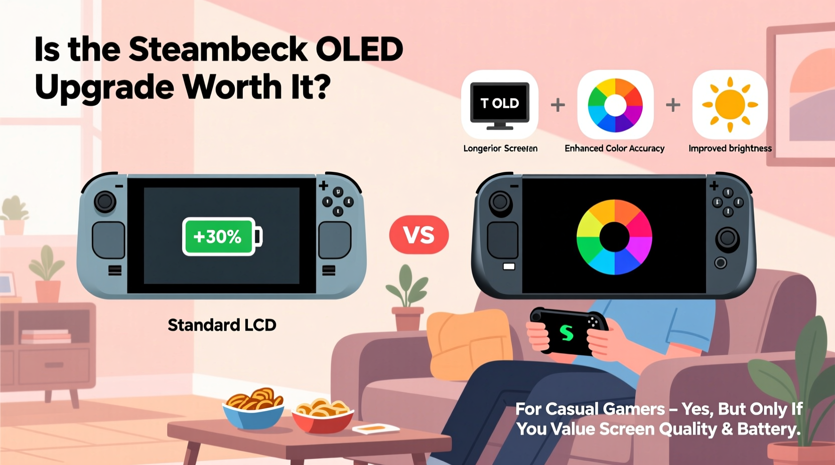 is the steam deck oled upgrade actually worth it for casual handheld gamers