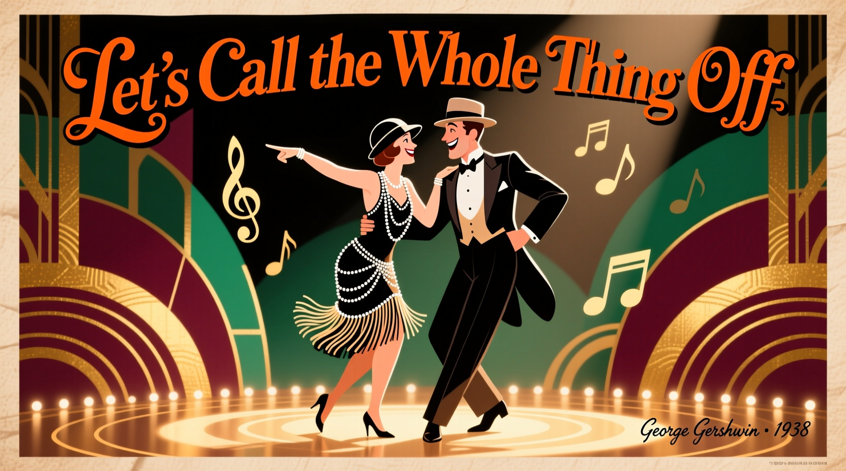 Vintage poster of Gershwin's Let's Call the Whole Thing Off