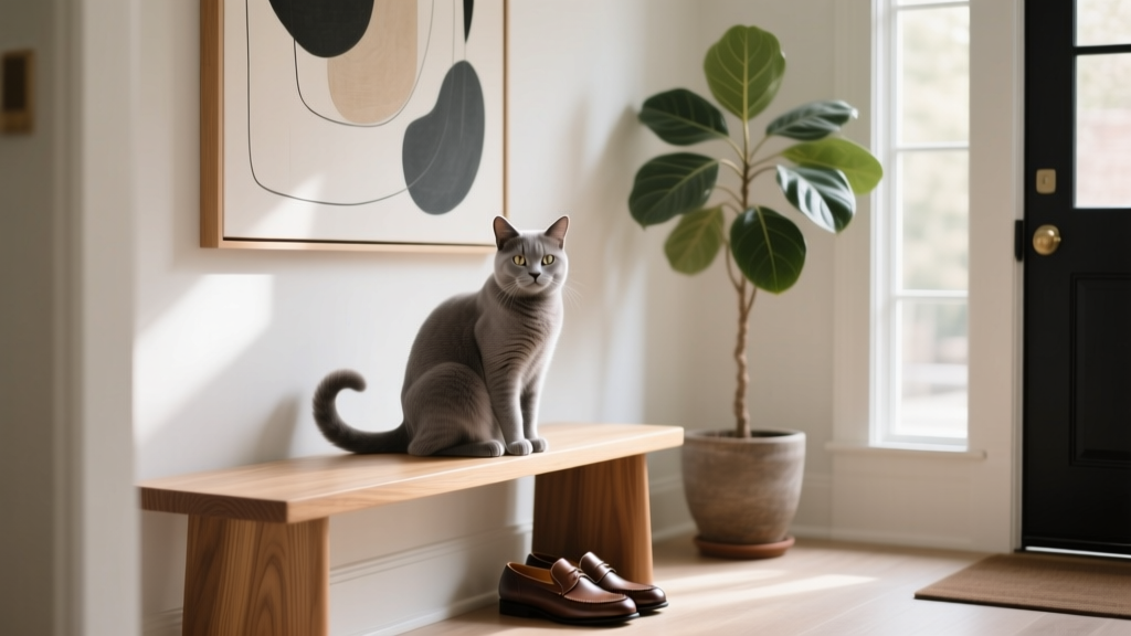 Why Cats Sit on the Foyer Entry Bench