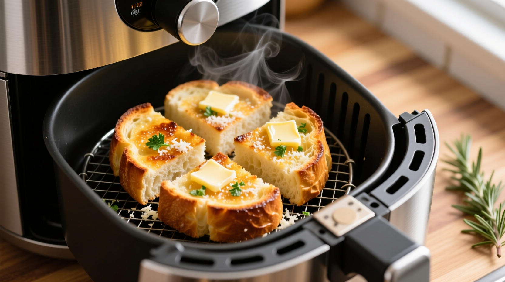Air-Fryer Knoblauchbrot: Perfekt in 10 Minuten