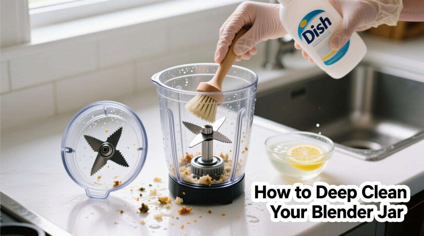 how to deep clean your blender jar including the hard to reach blade base