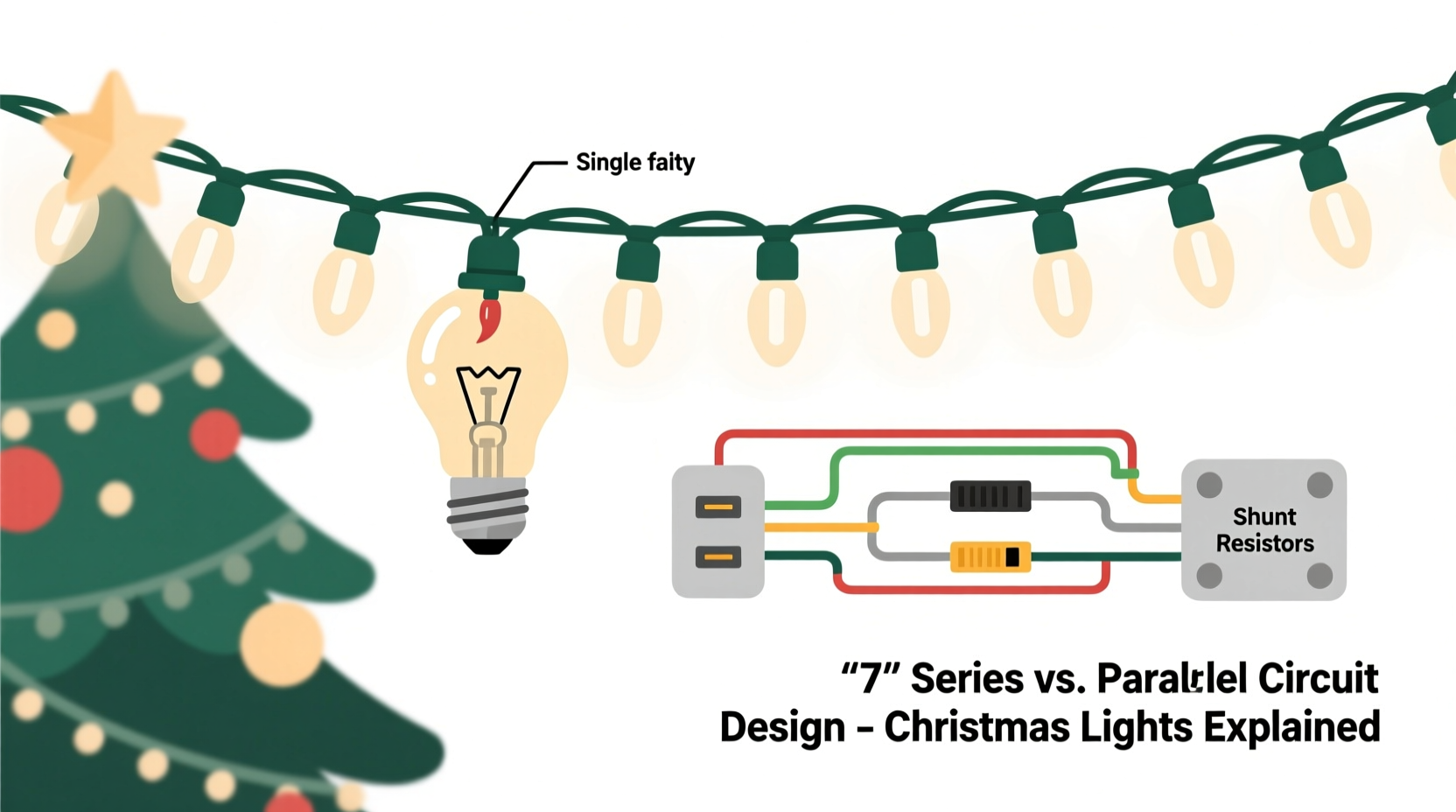 why does my christmas light strand go out when one bulb fails