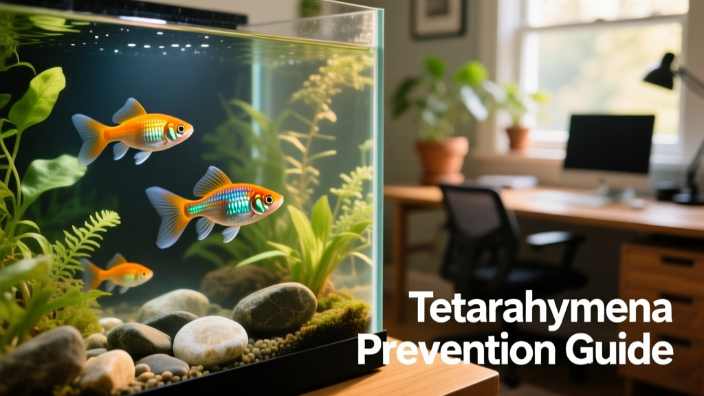 Healthy guppies swimming in a well-maintained freshwater aquarium