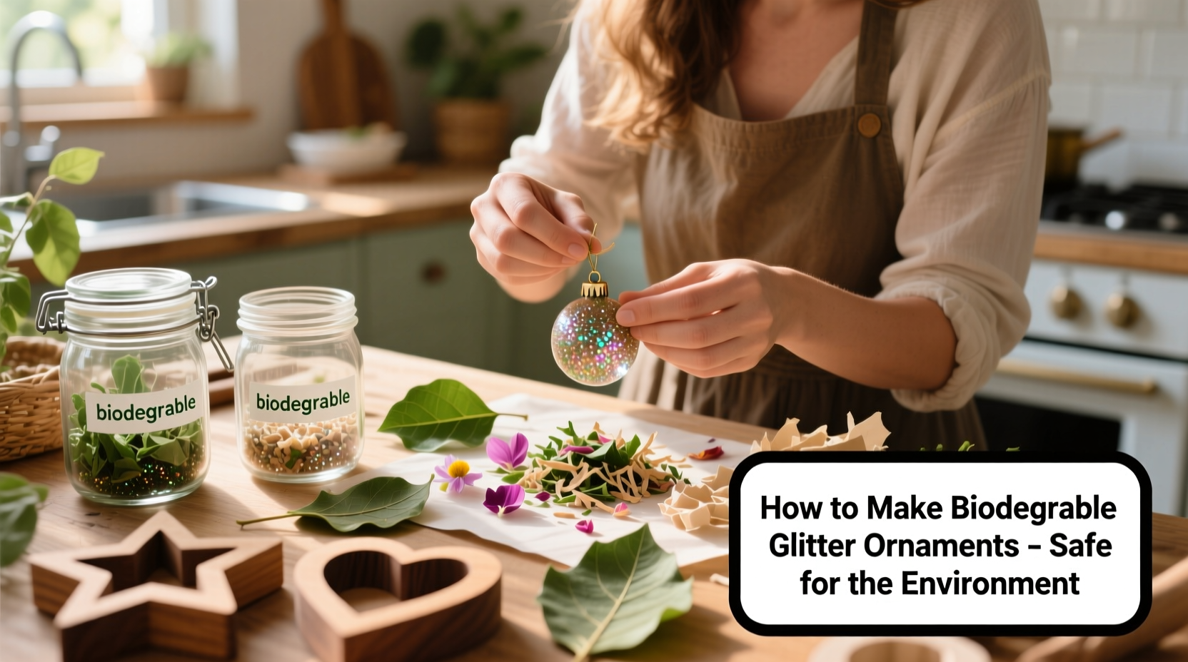 how to make biodegradable glitter ornaments safe for the environment