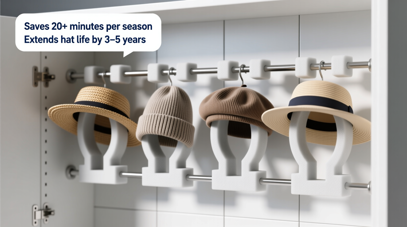 closet organization tips for seasonal hats