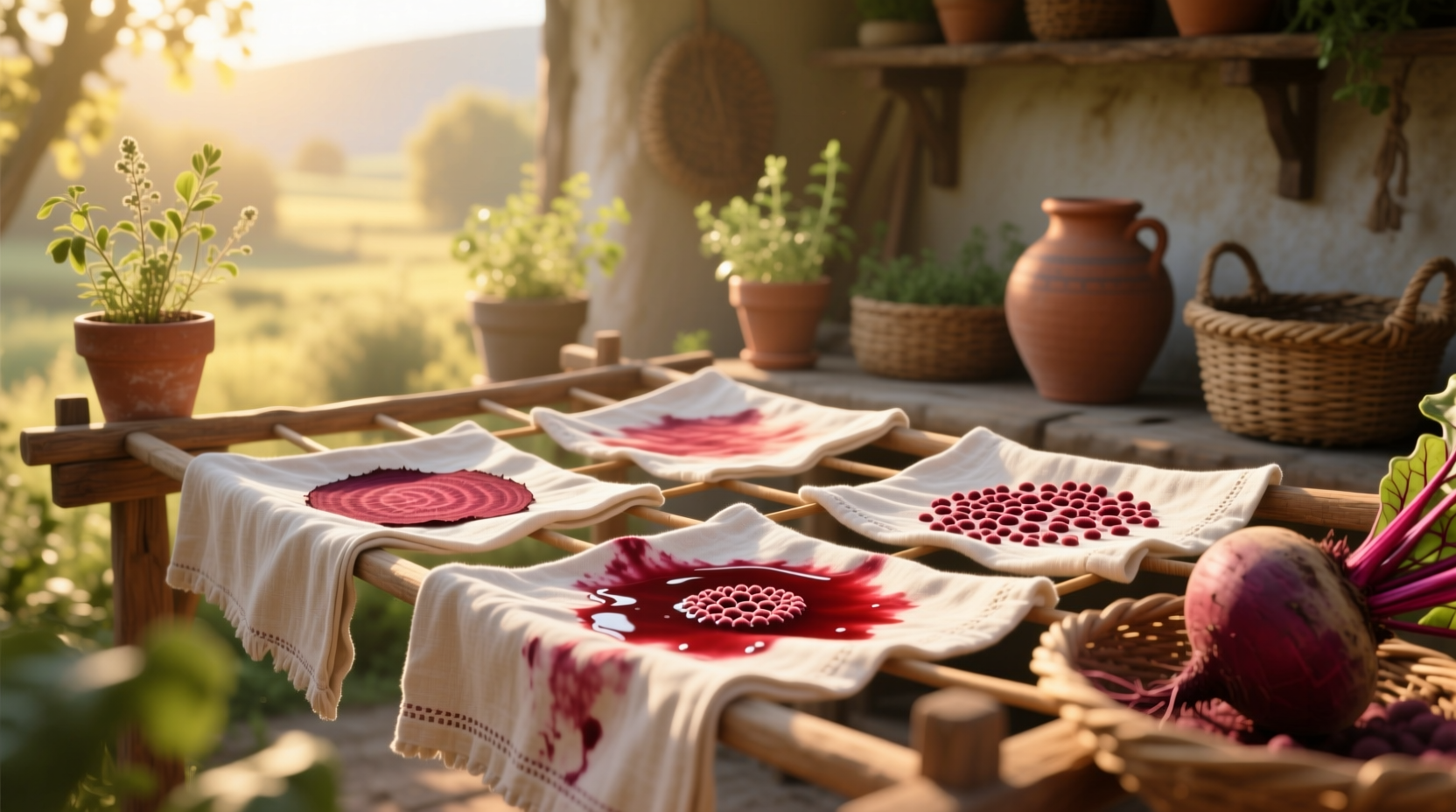 eco friendly cleaning solar dyeing with beetroot