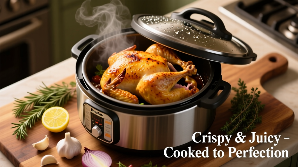 Whole Chicken in Emeril Pressure Cooker: Crispy & Juicy