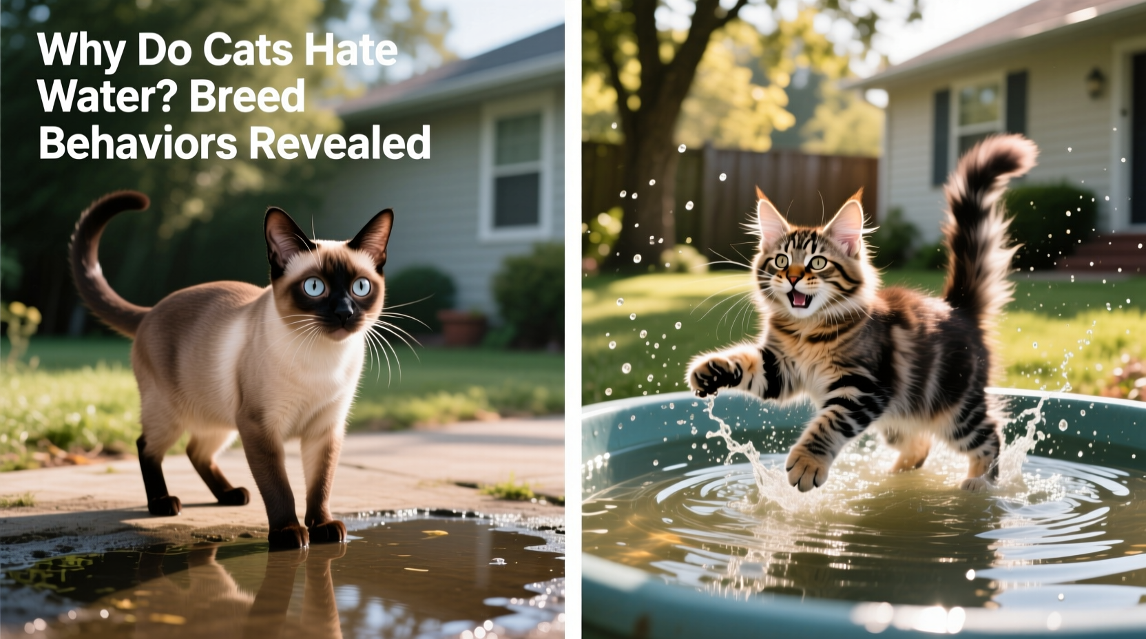 Picture of Why Do Some Cats Hate Water While Others Play In It Breed Behaviors ...
