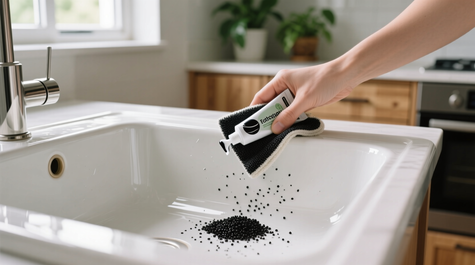 is activated charcoal toothpaste safe for ceramic sinks