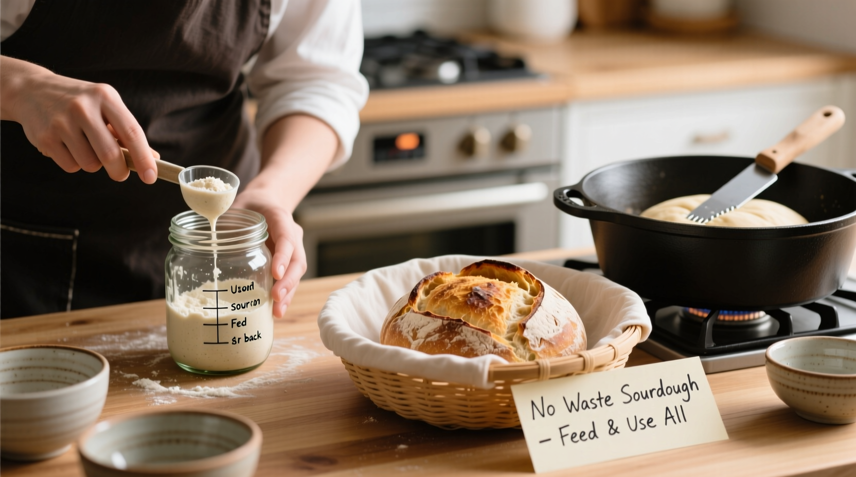 can you bake sourdough without discarding starter to reduce waste
